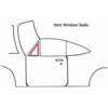 68-70 Chyrsler B-Body 2dr Hardtops, Front Vent Window Seals, LH and RH, PAIR