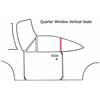 70-71 Torino Fastback, 71-73 Mustang Fastback, Quarter Vertical Seals, Pair