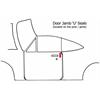 88-94 Cavalier and Sunbird, Rear of Door Glass Seal, Pair