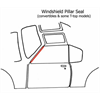 55-57 Chevy & Pontiac, Hardtop & Convertible, Windshield Pillar Seals, Pair