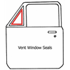 85-87 GM & Chevy Pickup, Vent Window Seals (1pc Design), Pair